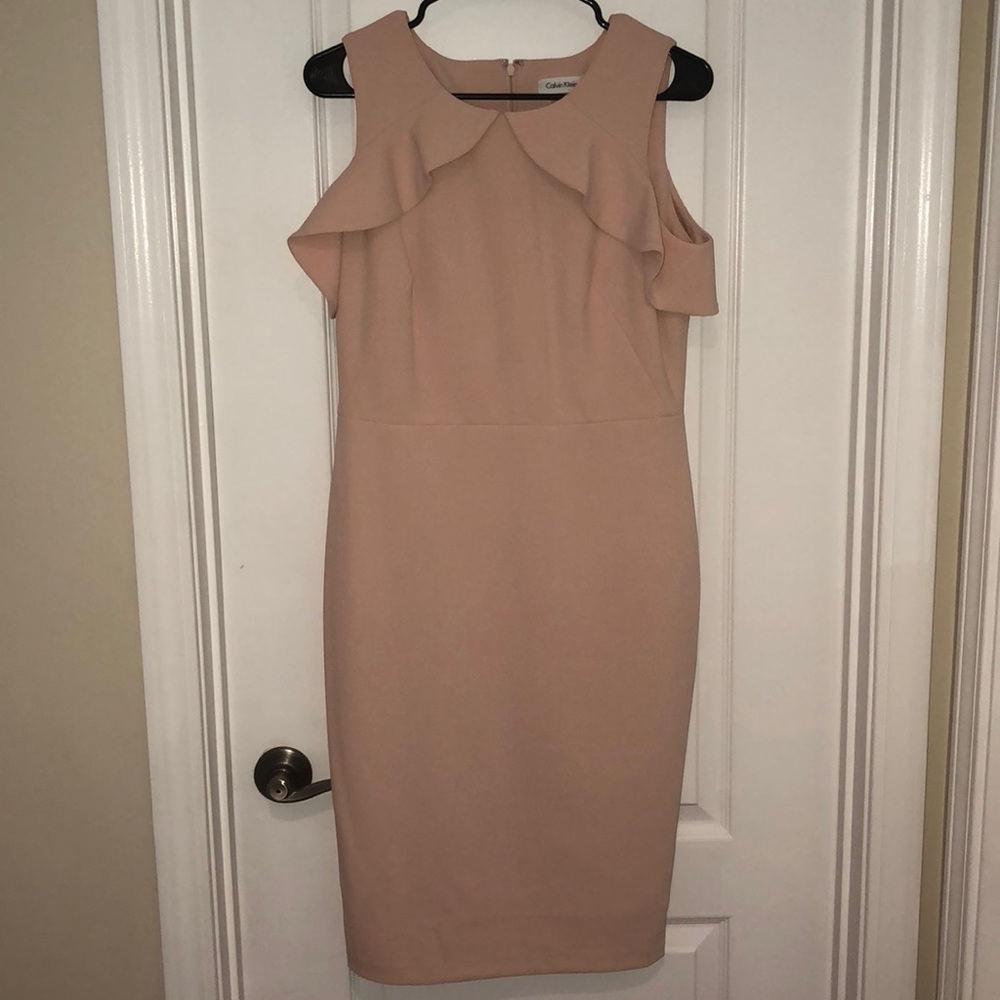 Calvin Klein pink/nude cocktail dress